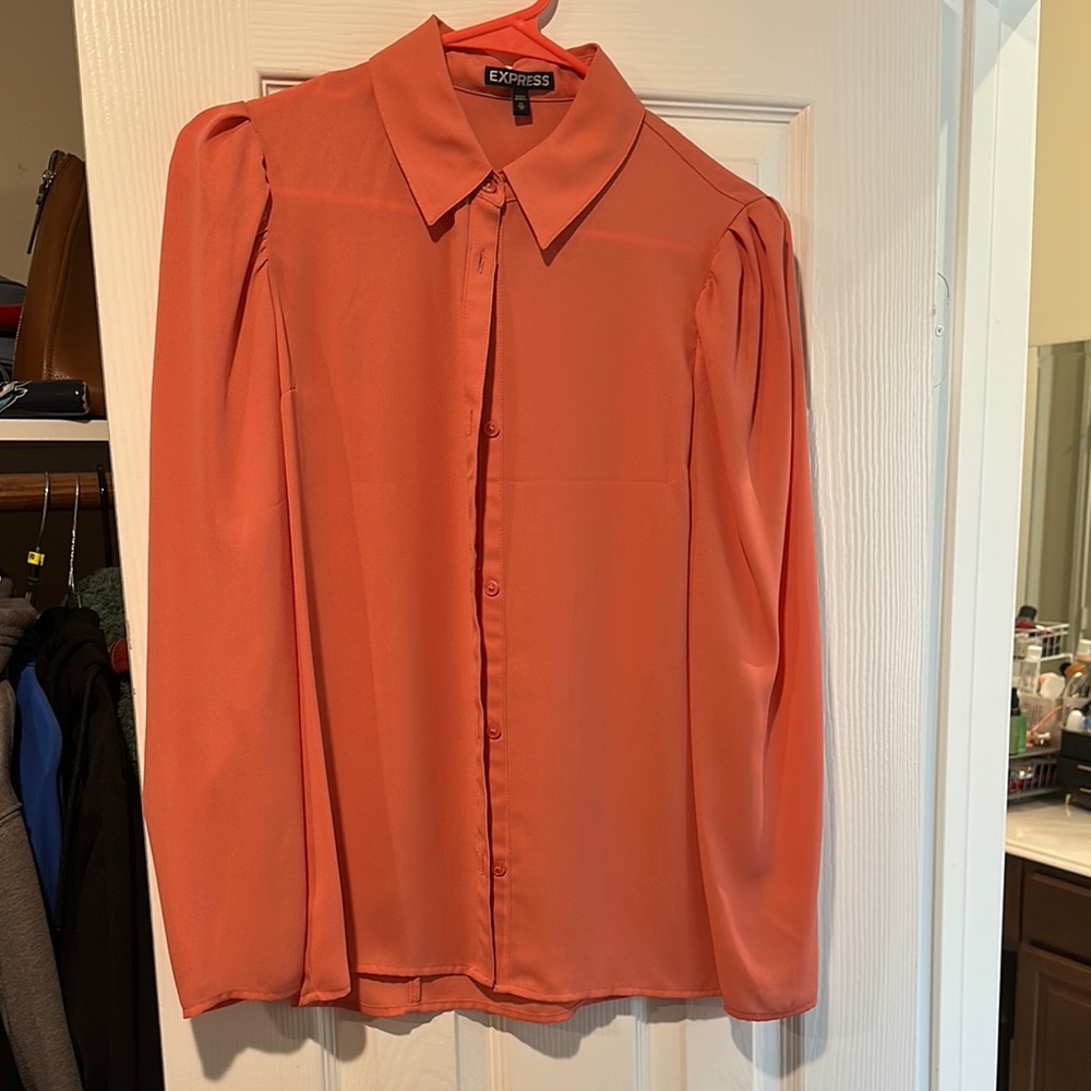 Express Women's Orange Blouse